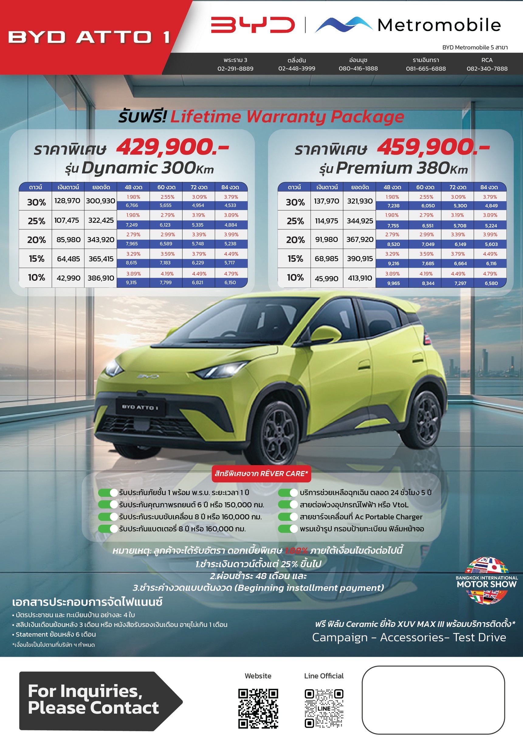 ตารางผ่อน BYD ATTO 1