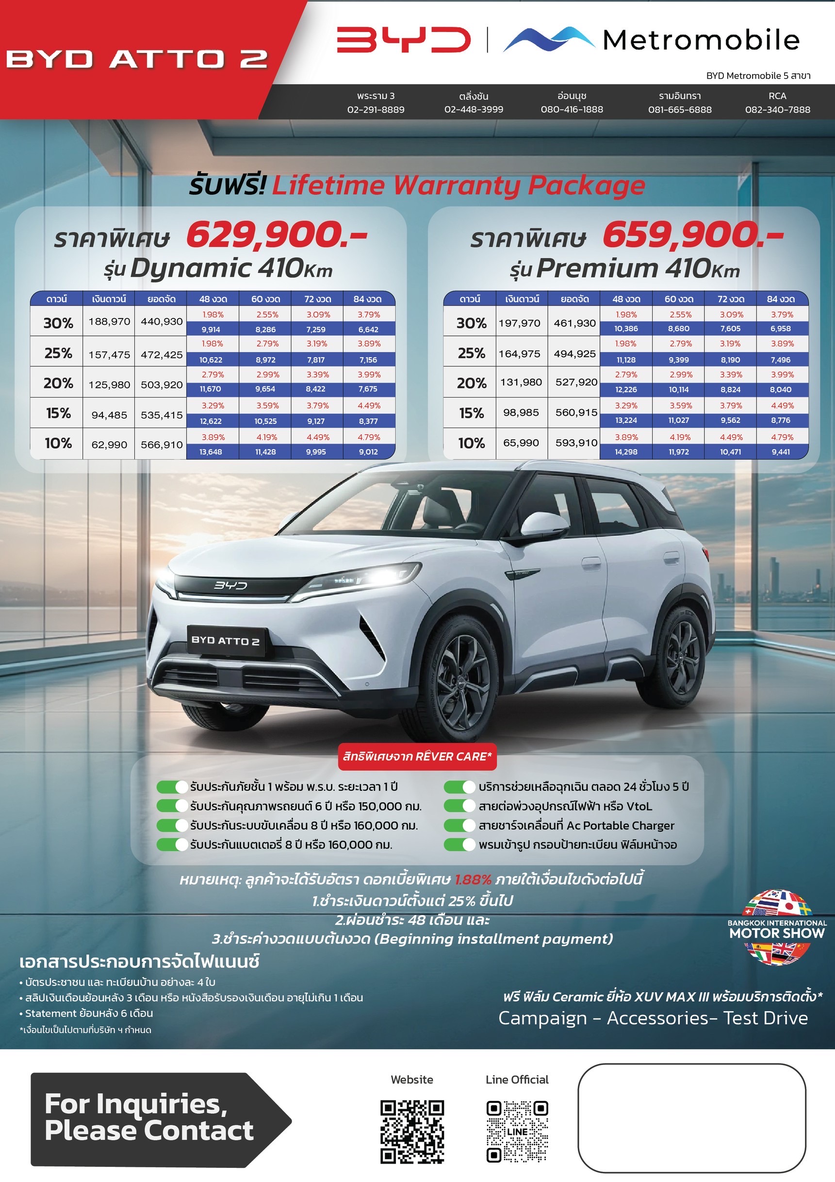 ตารางผ่อน BYD ATTO 2